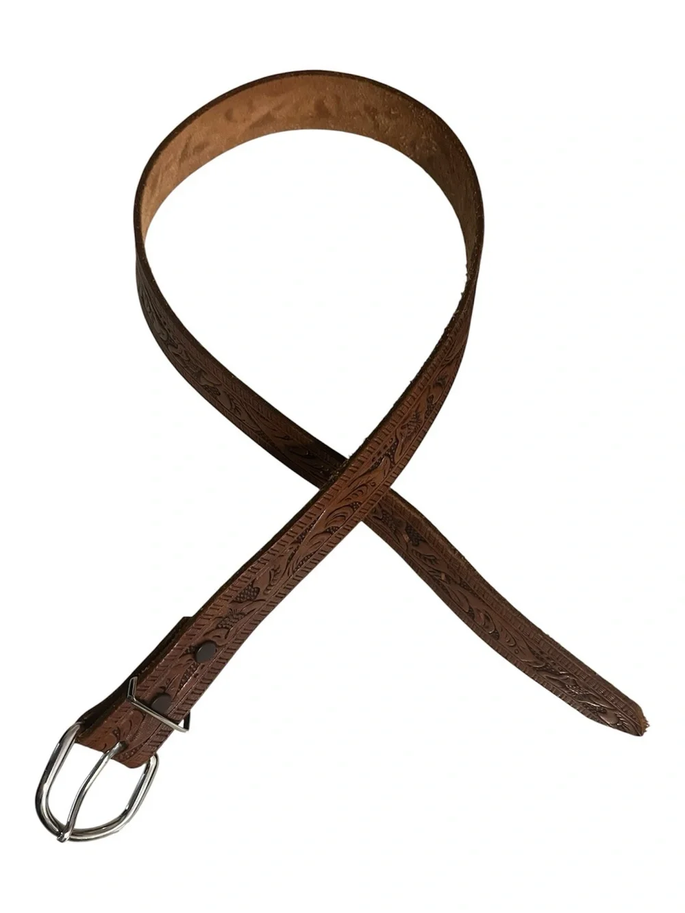 Hand-Tooled Brown Leather size S